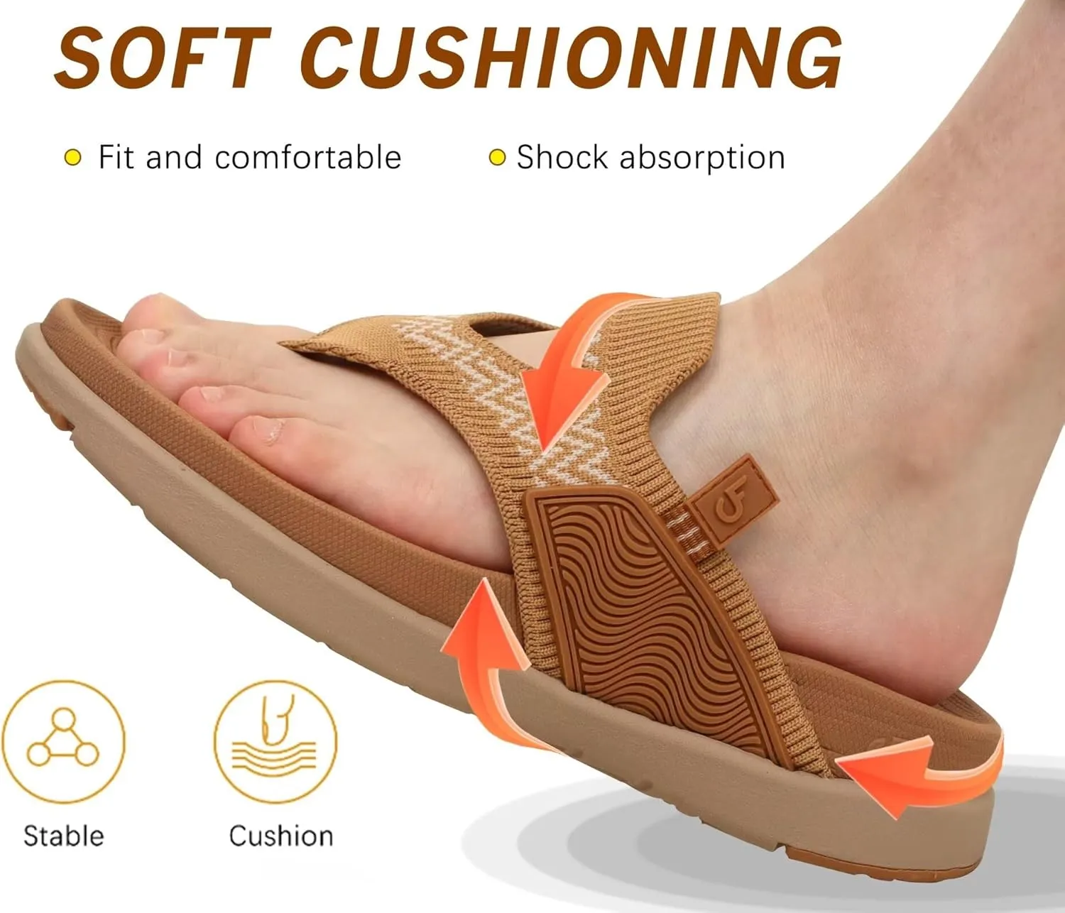 COFACE Womens Fashion Orthotic Flip Flops Recovery Walking Lightweight Athletic Thick Yoga Mat Cushion Thong Sandals With Comfortable Plantar Fasciitis Arch Support