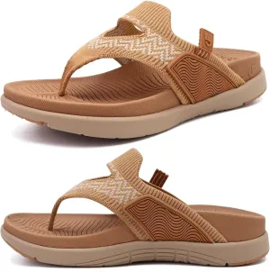 COFACE Womens Fashion Orthotic Flip Flops Recovery Walking Lightweight Athletic Thick Yoga Mat Cushion Thong Sandals With Comfortable Plantar Fasciitis Arch Support