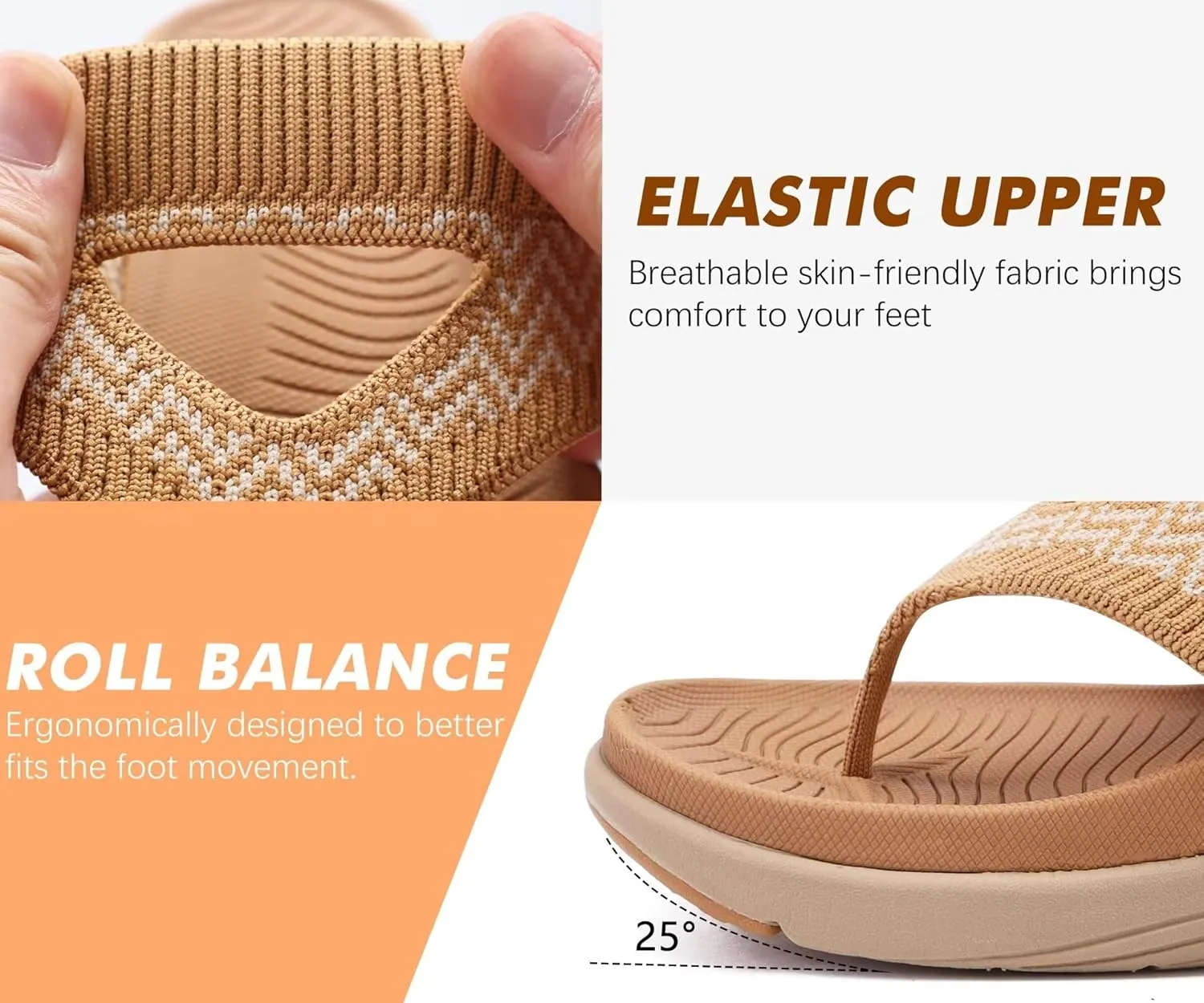 COFACE Womens Fashion Orthotic Flip Flops Recovery Walking Lightweight Athletic Thick Yoga Mat Cushion Thong Sandals With Comfortable Plantar Fasciitis Arch Support