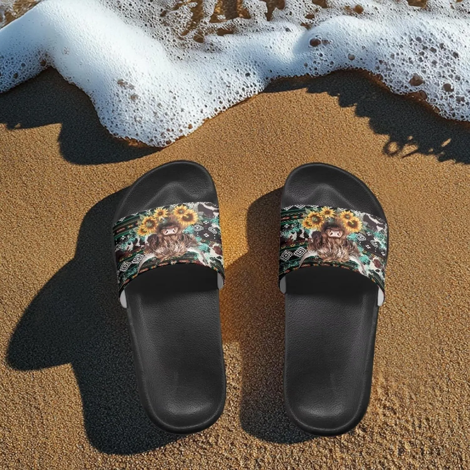 Coloranimal Slippers for Women Summer Beach Sandals House Slippers Shower Shoes Slide Sandals Women Non Slip Beach Shoes