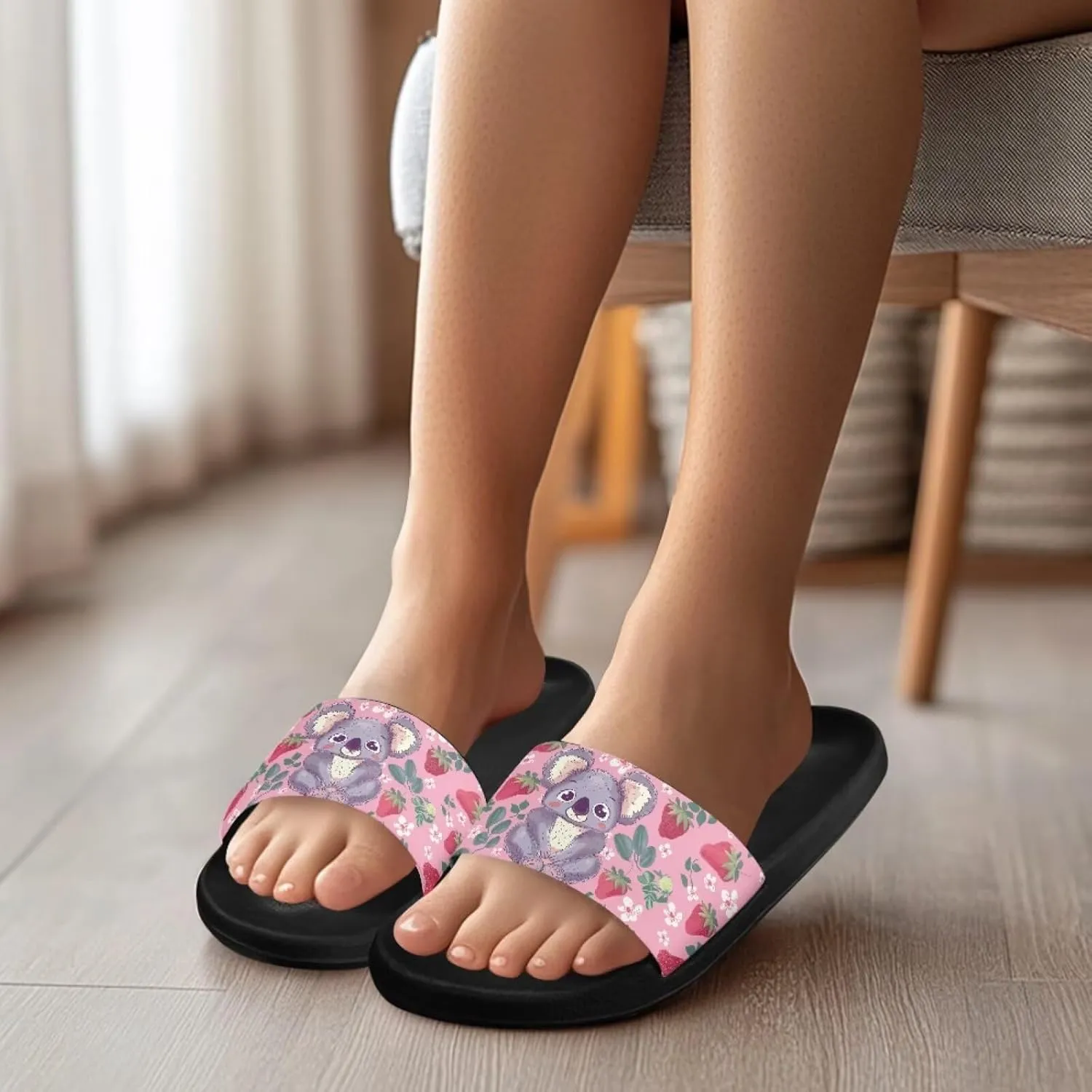 Coloranimal Slippers for Women Summer Beach Sandals House Slippers Shower Shoes Slide Sandals Women Non Slip Beach Shoes