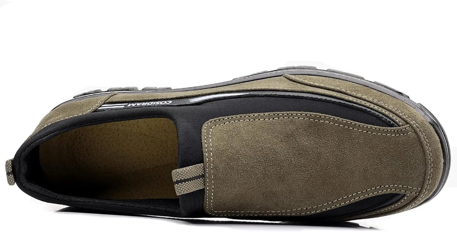 COSIDRAM Mens Casual Shoes Slip on Loafers Comfortable Non Slip Suede Driving Walking Shoes for Men
