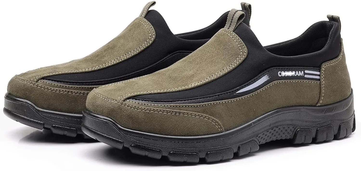 COSIDRAM Mens Casual Shoes Slip on Loafers Comfortable Non Slip Suede Driving Walking Shoes for Men