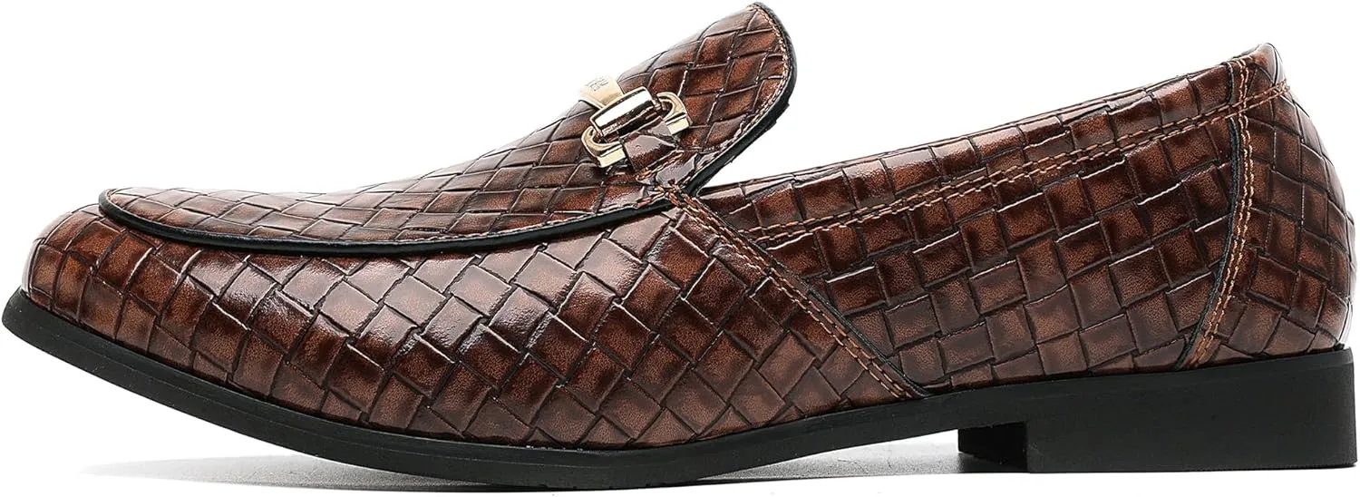 COSIDRAM Men's Dress Shoes Oxfords Slip on Classic Modern Formal Leather Shoes Casual Loafers