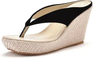 Crystal Queen Women Beach Sandals Platform Wedges Sandals High Heels Wedges Slippers Flip Flops White Flip Flops Plus Size