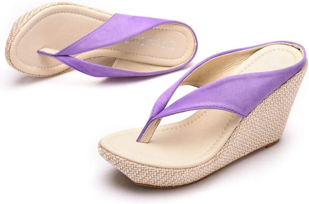 Crystal Queen Women Beach Sandals Platform Wedges Sandals High Heels Wedges Slippers Flip Flops White Flip Flops Plus Size