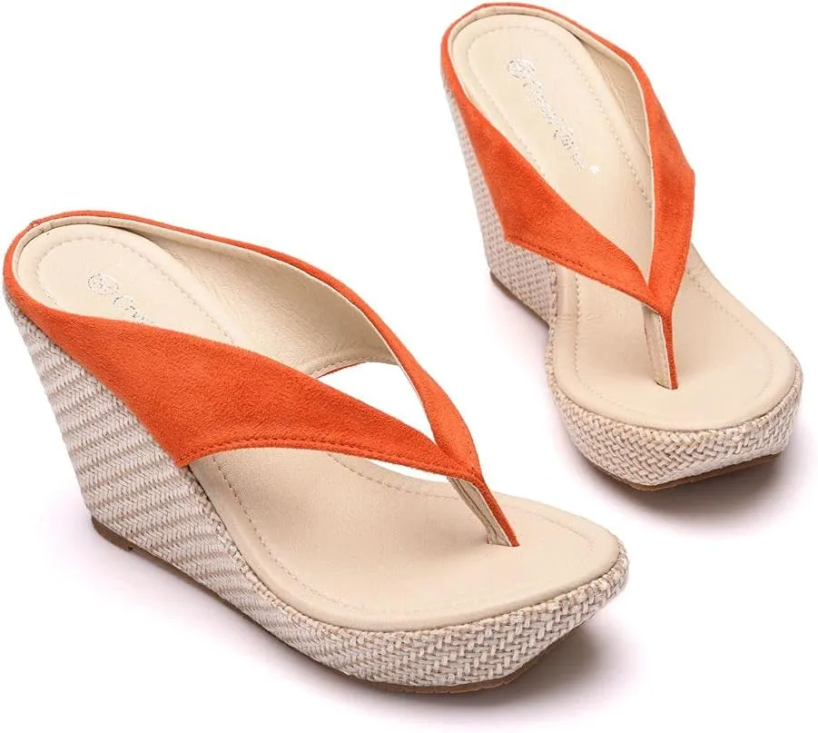 Crystal Queen Women Beach Sandals Platform Wedges Sandals High Heels Wedges Slippers Flip Flops White Flip Flops Plus Size