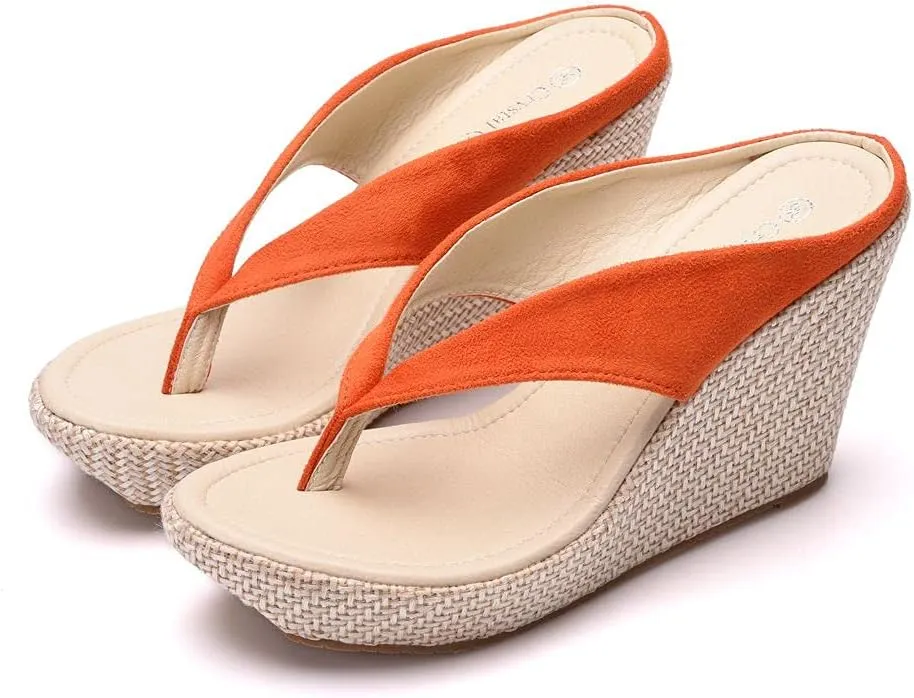 Crystal Queen Women Beach Sandals Platform Wedges Sandals High Heels Wedges Slippers Flip Flops White Flip Flops Plus Size