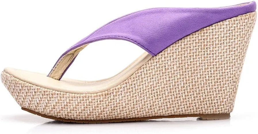 Crystal Queen Women Beach Sandals Platform Wedges Sandals High Heels Wedges Slippers Flip Flops White Flip Flops Plus Size