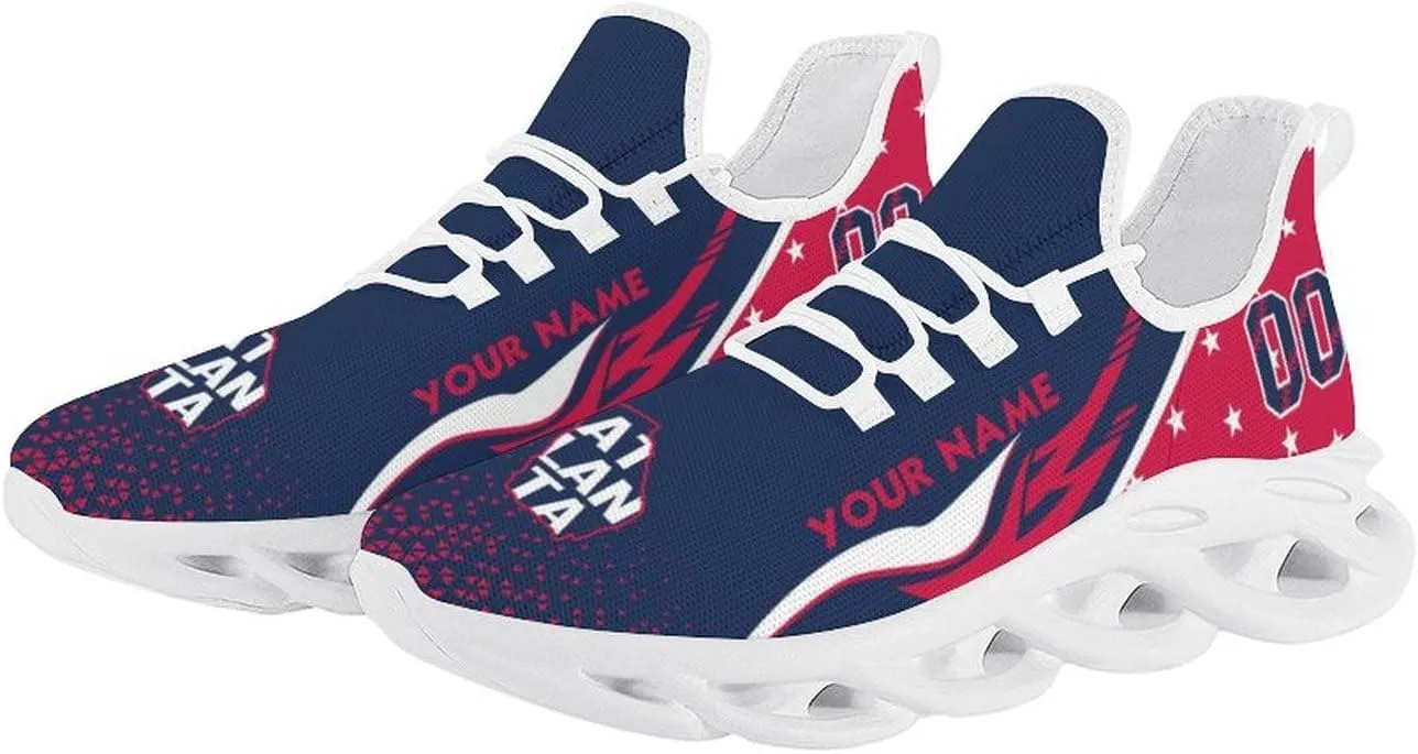 Custom Baseball Sneakers City Sports Slip-on Shoes Personalized Name Number, Gifts for Baseball Fans Men Women