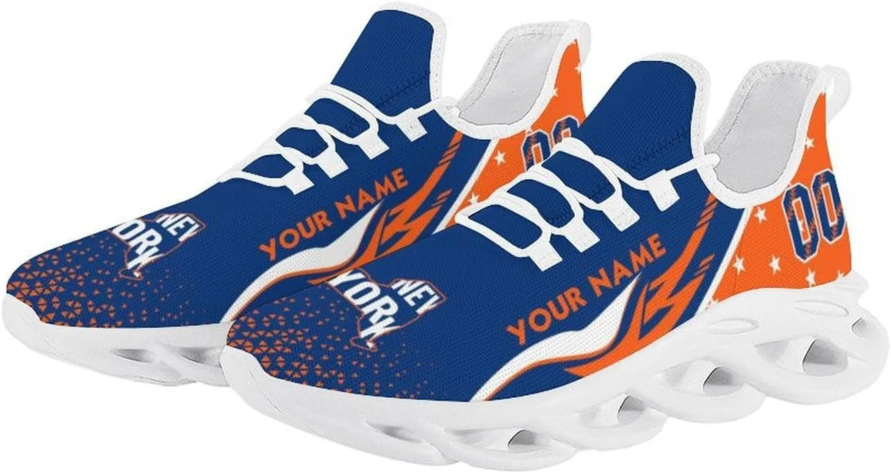 Custom Baseball Sneakers City Sports Slip-on Shoes Personalized Name Number, Gifts for Baseball Fans Men Women