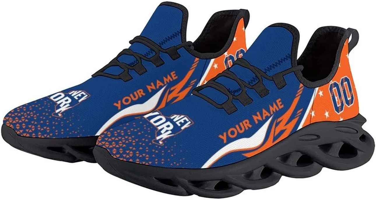 Custom Baseball Sneakers City Sports Slip-on Shoes Personalized Name Number, Gifts for Baseball Fans Men Women