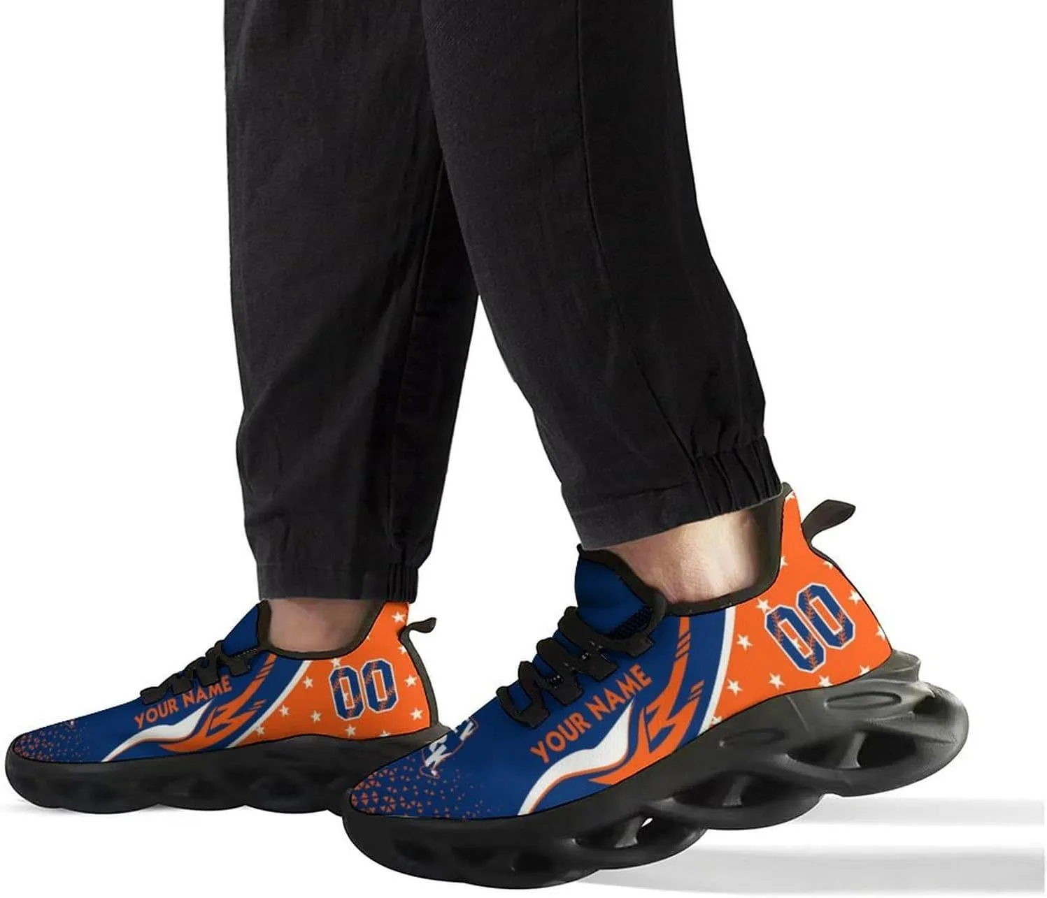 Custom Baseball Sneakers City Sports Slip-on Shoes Personalized Name Number, Gifts for Baseball Fans Men Women