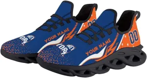 Custom Baseball Sneakers City Sports Slip-on Shoes Personalized Name Number, Gifts for Baseball Fans Men Women