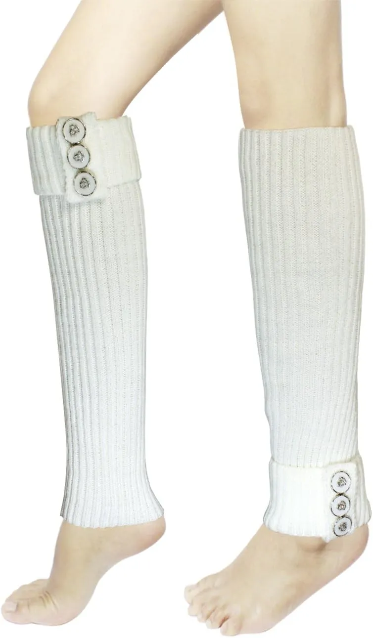 Dahlia Women's Leg Warmers & Boot Cuffs - Synthetic Wool, Cable Knit