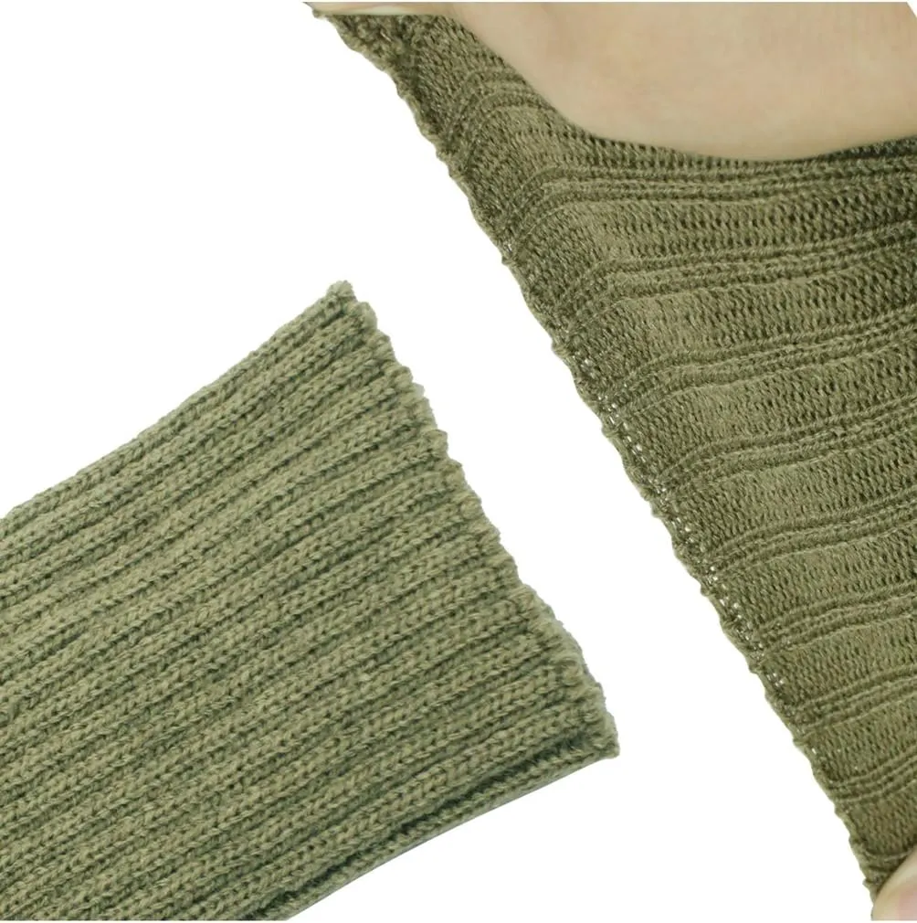 Dahlia Women's Leg Warmers & Boot Cuffs - Synthetic Wool, Cable Knit
