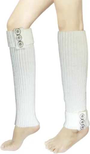 Dahlia Women's Leg Warmers & Boot Cuffs - Synthetic Wool, Cable Knit