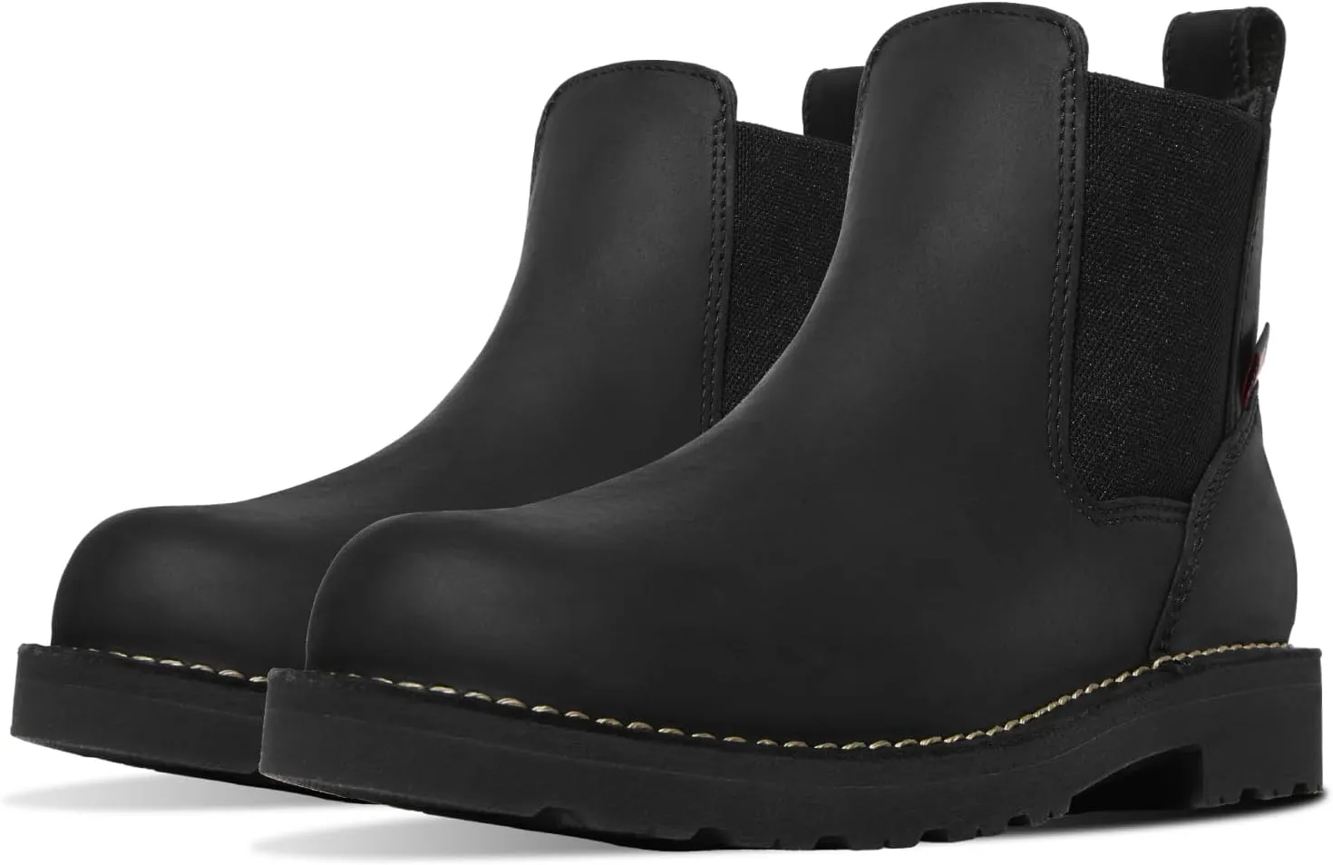 Danner 6” Bull Run Chelsea Work Boots for Men - Oiled Full-Grain Leather Upper with Mesh Lining, 3-Density Cushion Footbed, and Non Slip Wedge Outsole