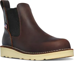 Danner Women's 15482 6.5" Work Boot Bull Run Chelsea 5" Brown Wedge