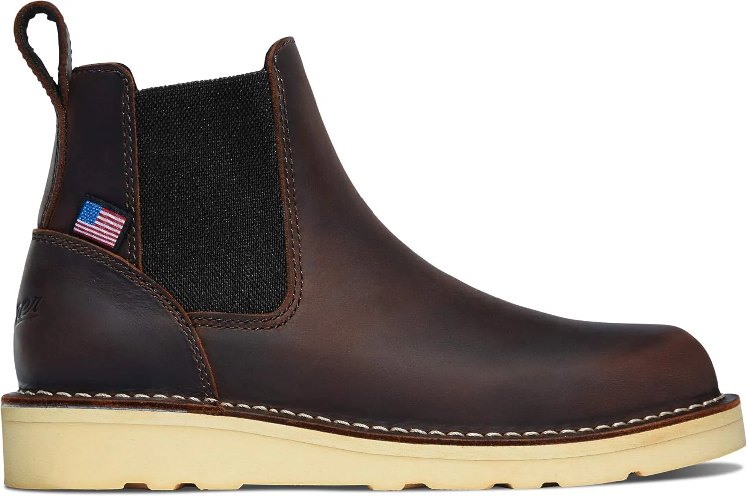 Danner Women's 15482 6.5" Work Boot Bull Run Chelsea 5" Brown Wedge