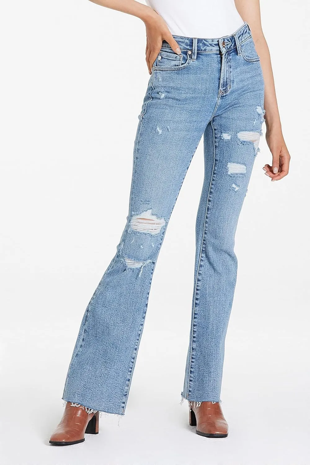 DEAR JOHN Jaxtyn Bootcut Women's Jeans Mid Rise Classic Comfort Stretch Denim