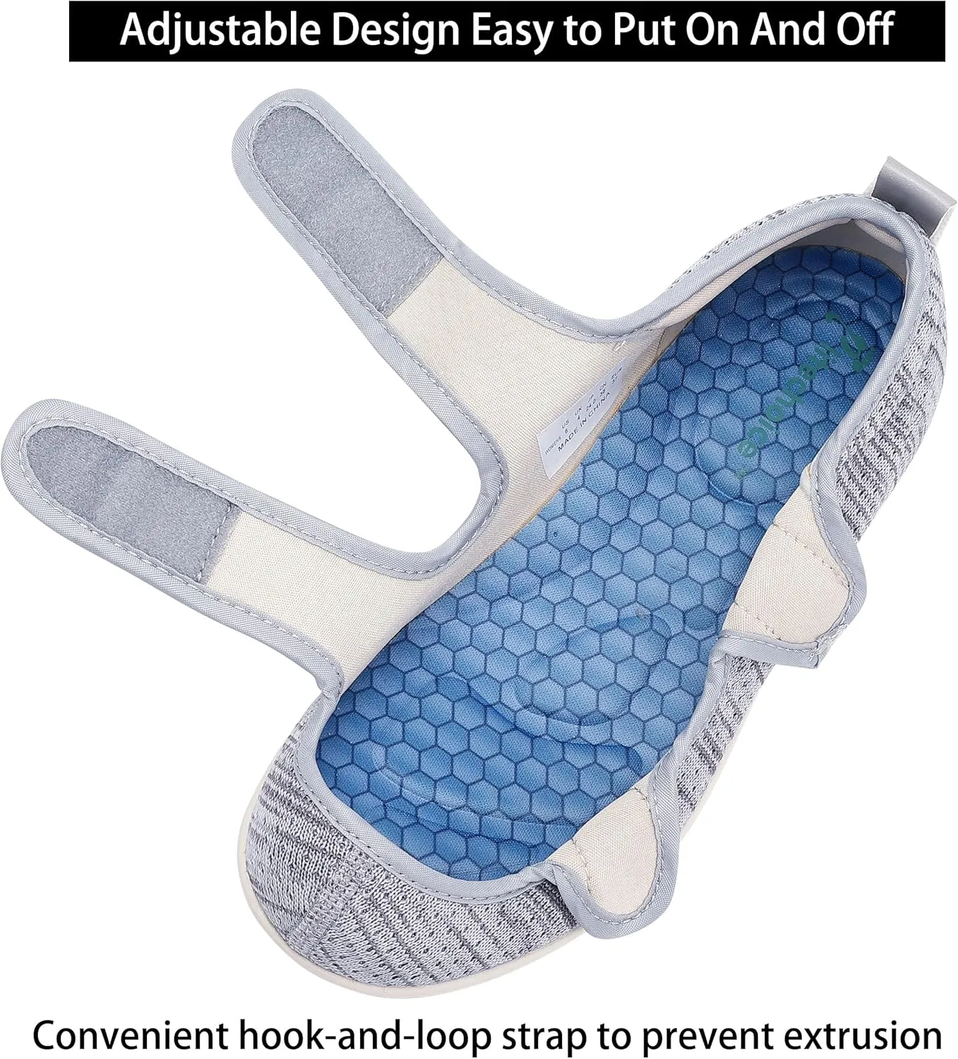 Diabetic Shoes for Women, Women's Wide Width Elderly Shoes, Adjustable Closure Lightweight Breathable, Swollen Feet Walking Edema Sneakers