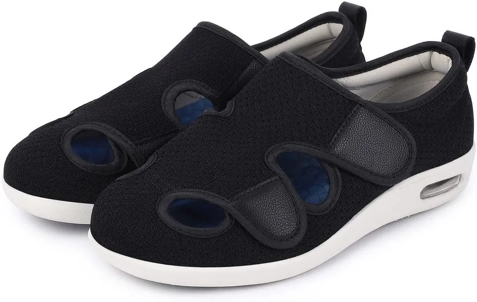 Diabetic Shoes for Women, Women's Wide Width Elderly Shoes, Adjustable Closure Lightweight Breathable, Swollen Feet Walking Edema Sneakers