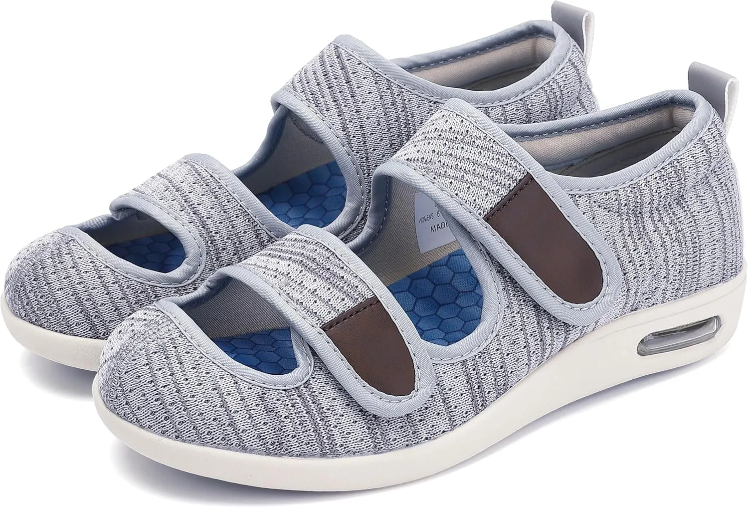 Diabetic Shoes for Women, Women's Wide Width Elderly Shoes, Adjustable Closure Lightweight Breathable, Swollen Feet Walking Edema Sneakers