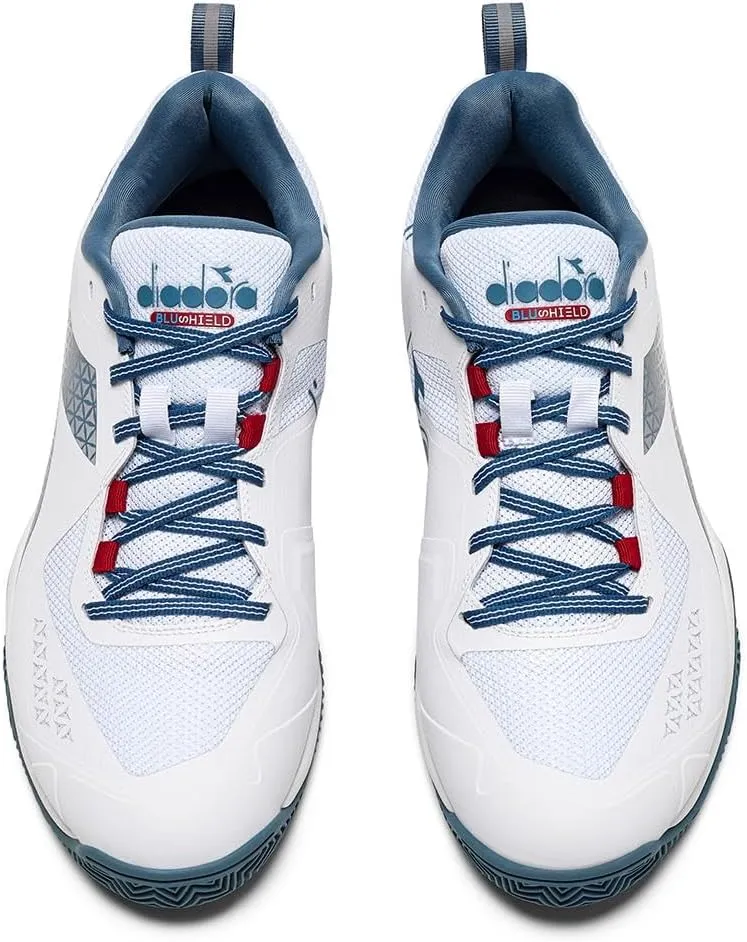 Diadora Mens Blushield Torneo 2 Clay Tennis Sneakers Shoes - Blue, White