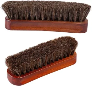 Didiseaon Leather Polish Brush Horse Hair Brush Set Small for Shoes Boots Hat Laundry Dual-Purpose