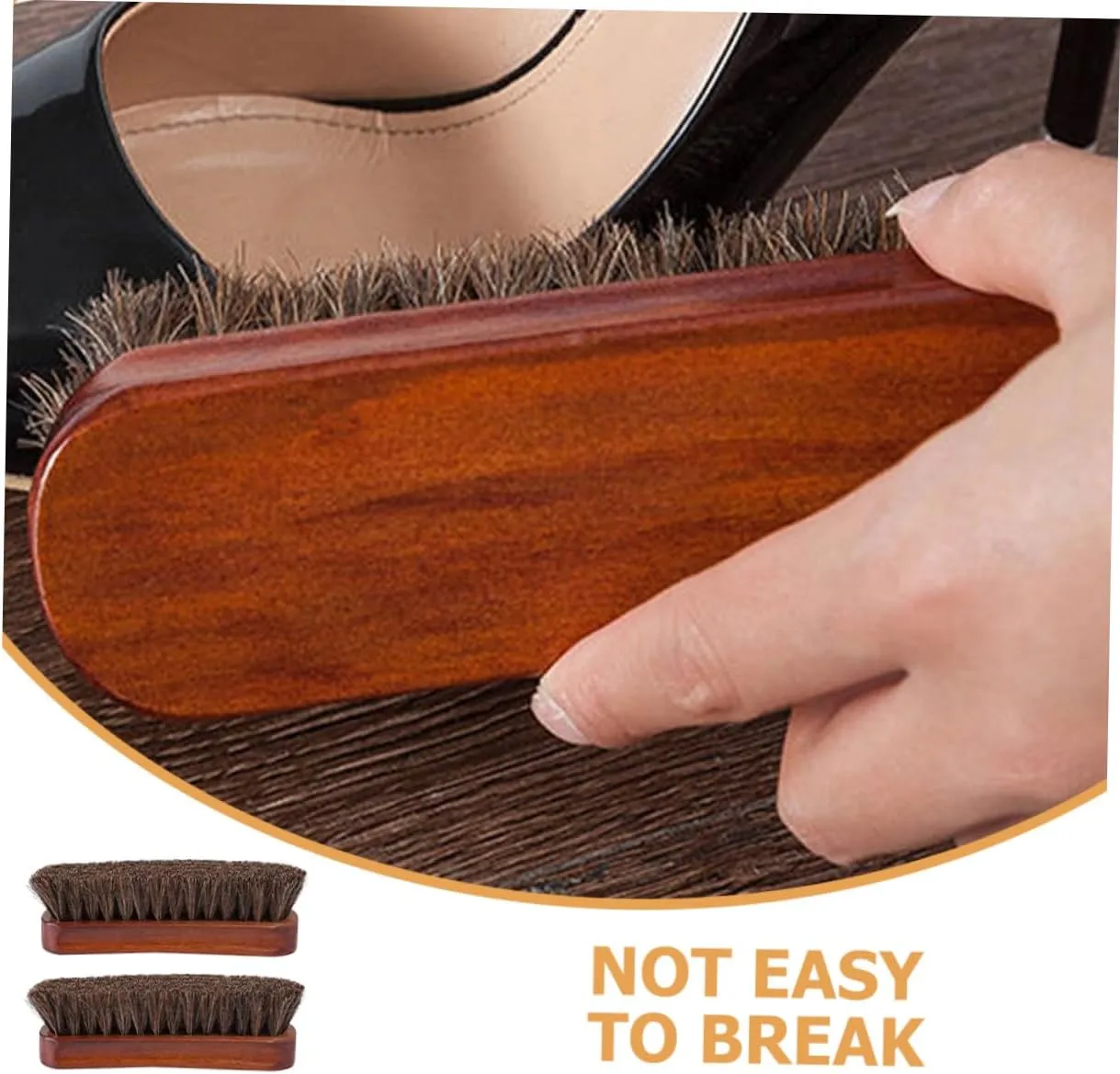 Didiseaon Leather Polish Brush Horse Hair Brush Set Small for Shoes Boots Hat Laundry Dual-Purpose