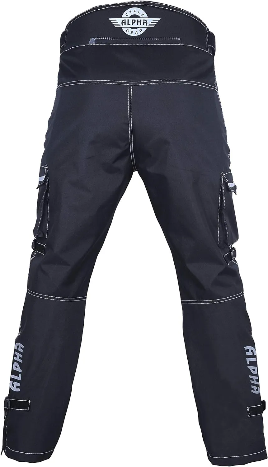 Dirt Bike Motocross Motorcycle Pants for Men hi Vis Armor Riding Racing Dual Sports overpants ATV mx BMX (Black, Waist 34"-36" Inseam 30")