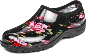DKSUKO Waterproof Garden Shoe for Women Outdoor Slip-On Rain Boots Short Ankle Work Shoes and Garden Clogs with Comfort Insole