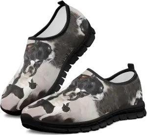 Dog Design Men Slip-on Shoes Loafers Low Top Casual Mesh Shoes with Arch Support Insole Business Work Outdoor Sneaker