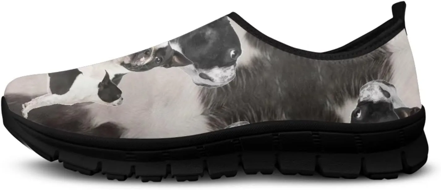 Dog Design Men Slip-on Shoes Loafers Low Top Casual Mesh Shoes with Arch Support Insole Business Work Outdoor Sneaker