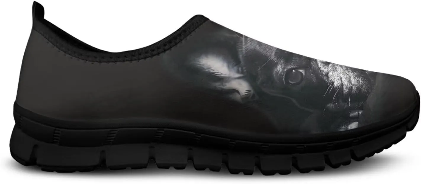 Dog Design Men Slip-on Shoes Loafers Low Top Casual Mesh Shoes with Arch Support Insole Business Work Outdoor Sneaker