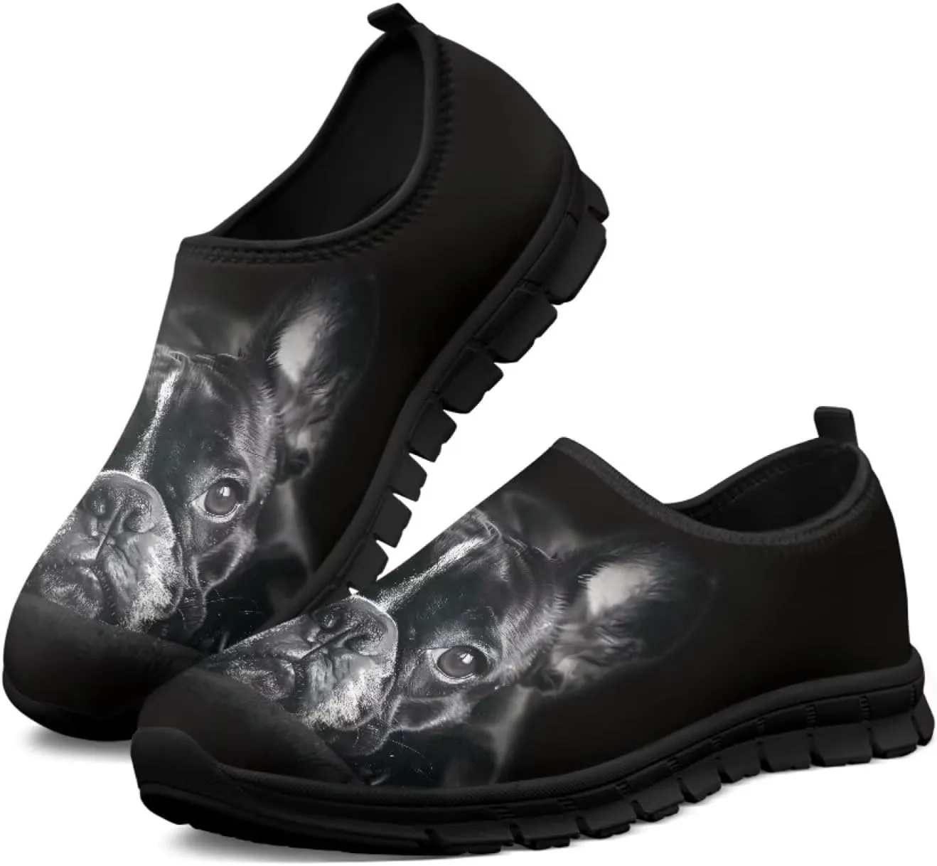 Dog Design Men Slip-on Shoes Loafers Low Top Casual Mesh Shoes with Arch Support Insole Business Work Outdoor Sneaker