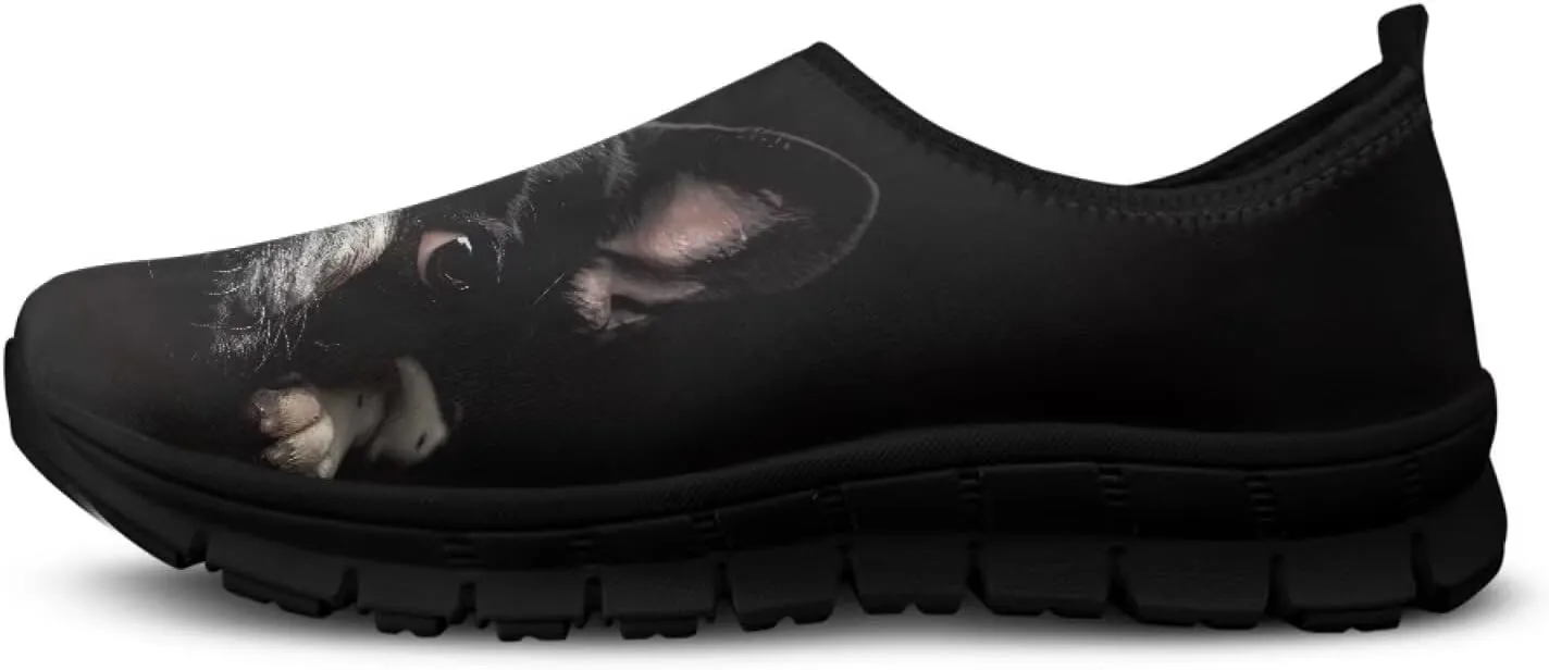 Dog Design Men Slip-on Shoes Loafers Low Top Casual Mesh Shoes with Arch Support Insole Business Work Outdoor Sneaker