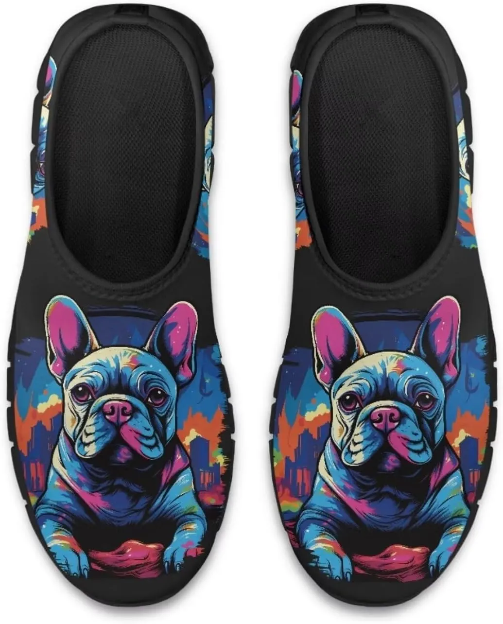 Dog Design Men Slip-on Shoes Loafers Low Top Casual Mesh Shoes with Arch Support Insole Business Work Outdoor Sneaker