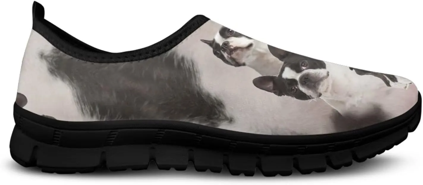 Dog Design Men Slip-on Shoes Loafers Low Top Casual Mesh Shoes with Arch Support Insole Business Work Outdoor Sneaker