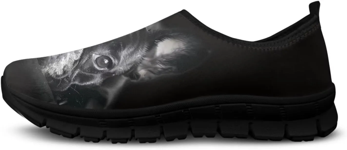 Dog Design Men Slip-on Shoes Loafers Low Top Casual Mesh Shoes with Arch Support Insole Business Work Outdoor Sneaker