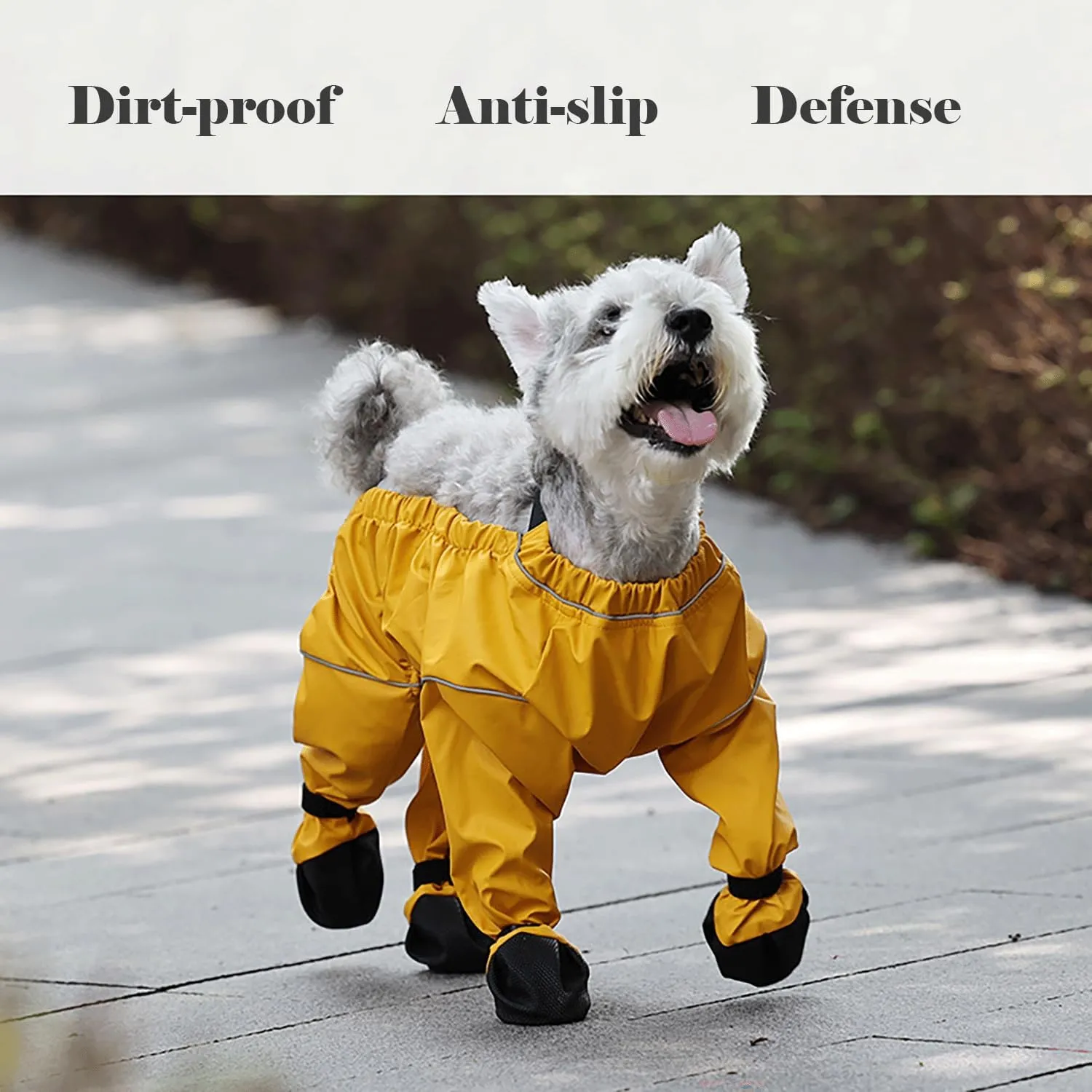 Dog Paw Boots Leggings Waterproof, Suspender Booties for Dogs Anti-Slip, Pet Paws Protector Dirty-Proof,Dog Snow Pants Shoes for Outdoor Walking Running Hiking Winter Pants Boots
