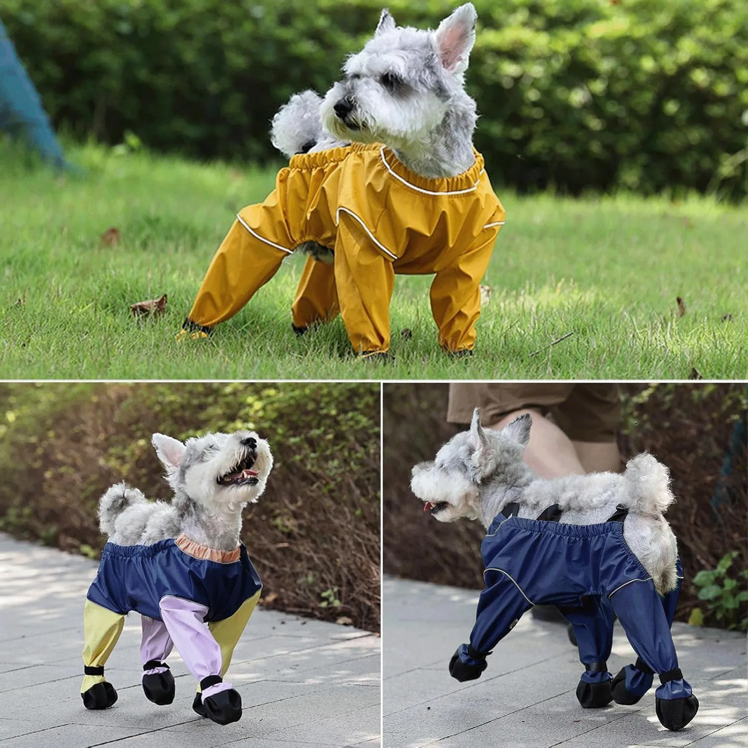 Dog Paw Boots Leggings Waterproof, Suspender Booties for Dogs Anti-Slip, Pet Paws Protector Dirty-Proof,Dog Snow Pants Shoes for Outdoor Walking Running Hiking Winter Pants Boots