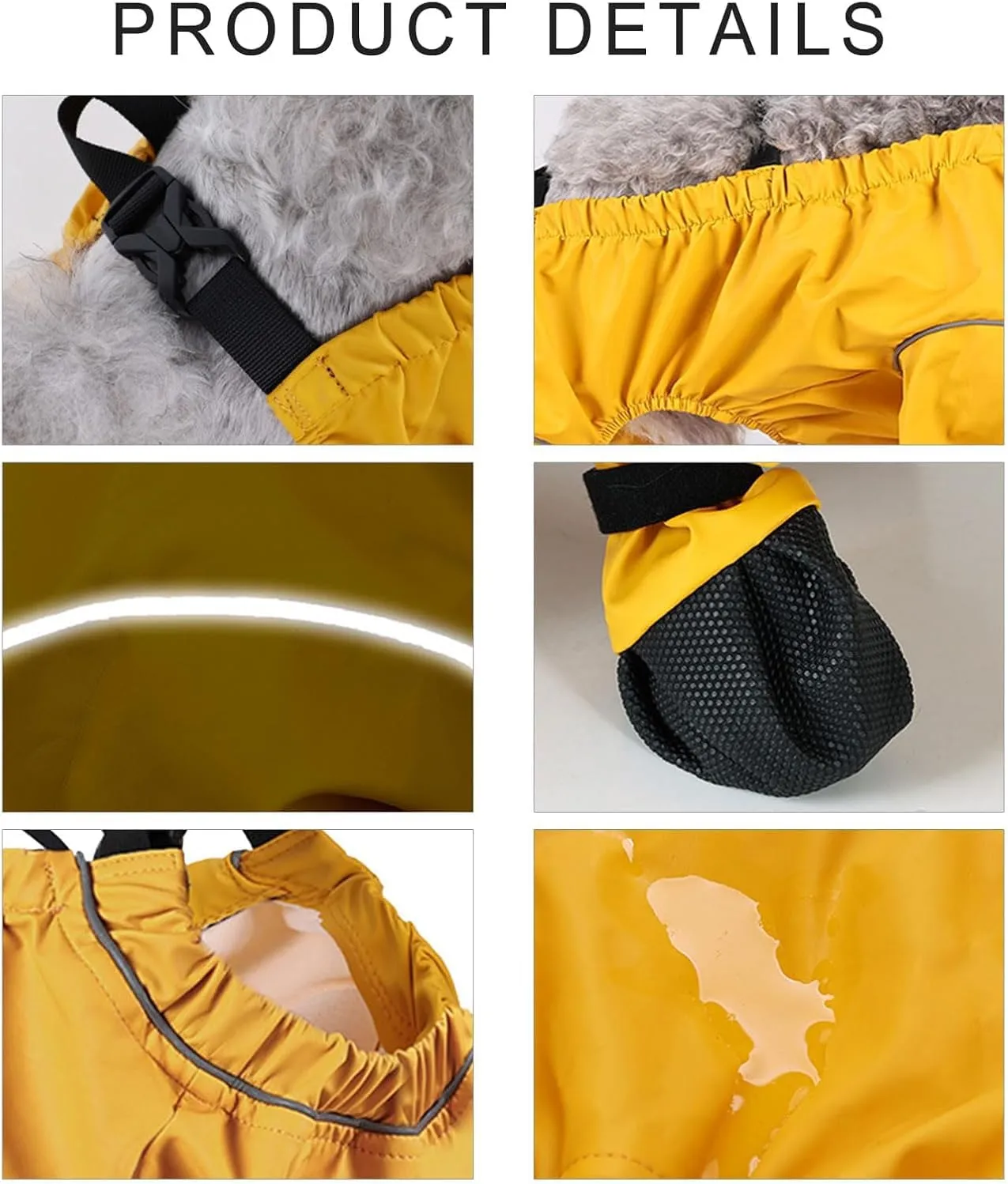 Dog Paw Boots Leggings Waterproof, Suspender Booties for Dogs Anti-Slip, Pet Paws Protector Dirty-Proof,Dog Snow Pants Shoes for Outdoor Walking Running Hiking Winter Pants Boots