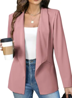 Dokotoo Blazers for Women Business Casual Long Sleeve Open Front Lightweight Work Office Suit Jackets Blazer