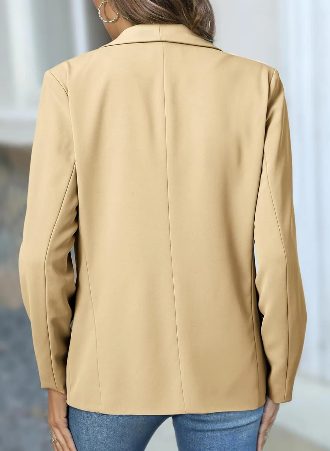 Dokotoo Blazers for Women Business Casual Long Sleeve Open Front Lightweight Work Office Suit Jackets Blazer