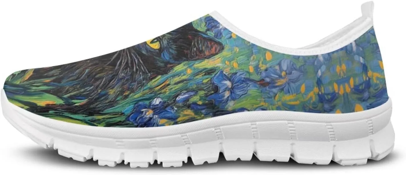 Doojoayie Art Printed Women Slip On Shoes for Ladies Tennis Shoes Daily Casual Footwear