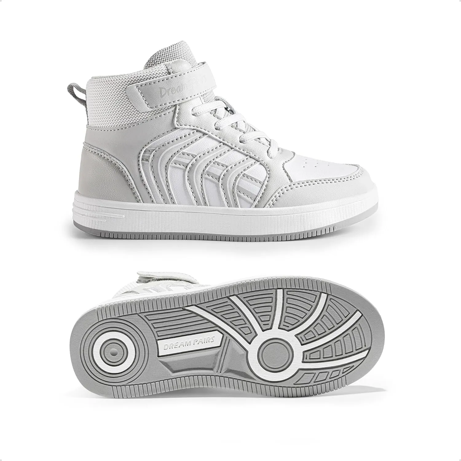 DREAM PAIRS Boys Girls Sneaker High Top Basketball Shoes Kids LilLegends JuniorFly Jumpers Sports Shoes for Athletic School Gym