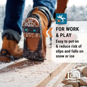 Due North All Purpose Ice Cleats for Shoes & Boots - Traction Spikes for Men & Women Working on Ice and Snow