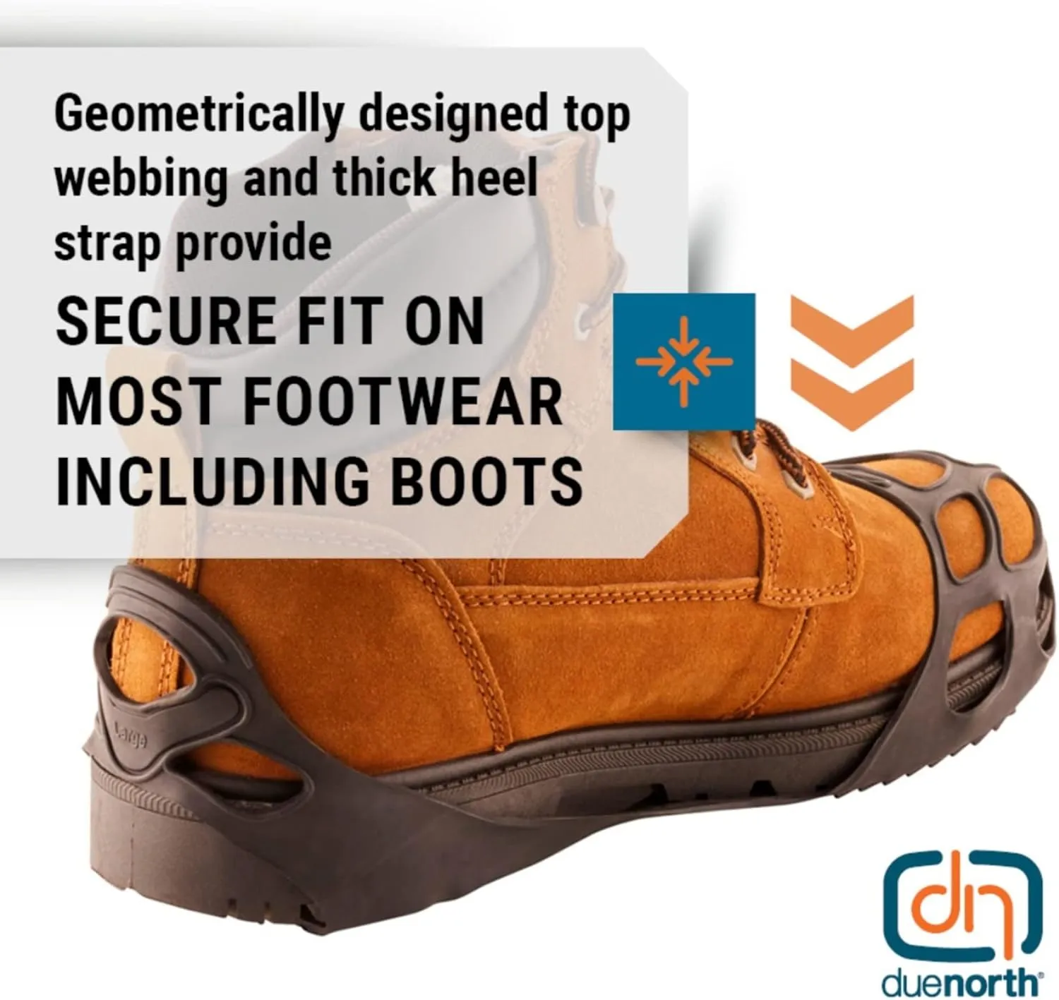 Due North All Purpose Ice Cleats for Shoes & Boots - Traction Spikes for Men & Women Working on Ice and Snow